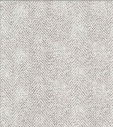 BTY Woolies Flannel Light Dove Grey Gray Herringbone Cotton Maywood Flannel Half Yard Fabric 1841-K