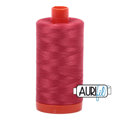 AURIFIL 2230 Red Peony MAKO 50 Weight Wt 1300m 1422y Spool Quilt Cotton Quilting Thread