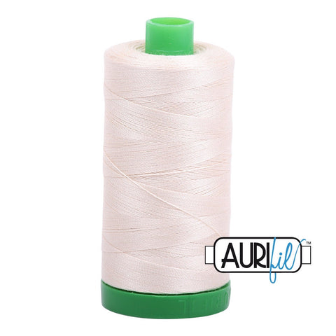 AURIFIL 2000 Light Sand Beige Cream MAKO 40 Weight Wt 1000m 1094y Quilt Cotton Quilting Thread