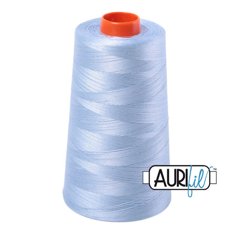 AURIFIL Cone 2710 Light Robins Egg Blue Egyptian Mako Cotton 50 Weight Wt 5900 Meters 6452 Yards Quilt Cotton Quilting Thread