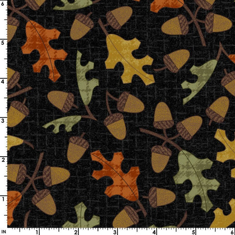 Autumn Harvest Flannel Oak Leaves Autumn Acorns Jelly Roll 2.5 Inch Strips Maywood Woolies Flannel Purple Green Red Cotton Flannel Fabric