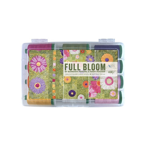 Aurifil Full Bloom Collection Barbara Pershing Mako Cotton 40 Weight Wt Large Spool Bright Color Quilting Thread Set of 12