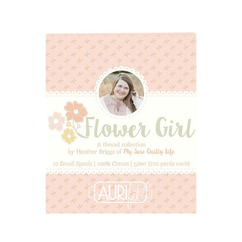 Aurifil Flower Girl Collection by Heather Briggs 50 weight Cotton Quilting Thread Set of 10 HB5040FG10