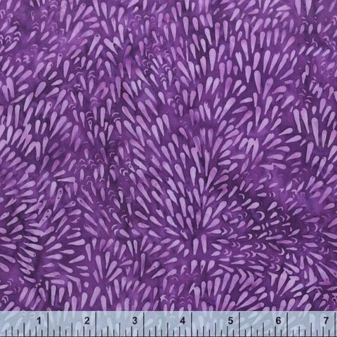 4 YARDS Anthology Batik Medium Purple Petals Floral Marbled Watercolors Batik Cotton Batik Fabric 4 Yard