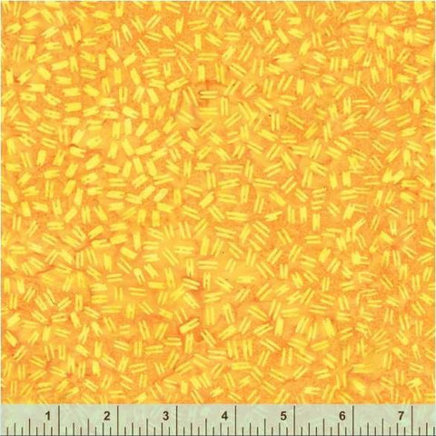 BTHY Anthology Grove Spruce Yellow Batik Medium Yellow Marbled Watercolors Batik Cotton Batik Fabric 1/2 Yard