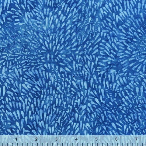 1.5 YARDS Anthology Sapphire Blue Rain Batik Marbled Watercolors Batik Cotton Batik Fabric 1.5 Yard
