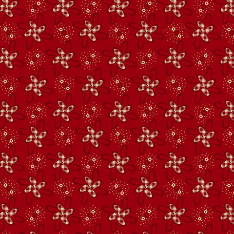 Garnets and Gingham Kim Diehl Henry Glass Civil War Reproduction Beige Cream Red White Fabric 20 FQ Fat Quarter Bundle