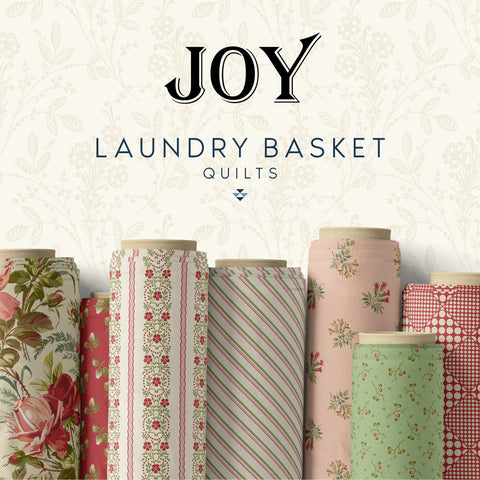 NEW Andover Joy Holiday Floral Edyta Sitar Laundry Basket Quilts LBQ Cream Red Green Beige 33 Fat Eighth F8 Fabric Bundle