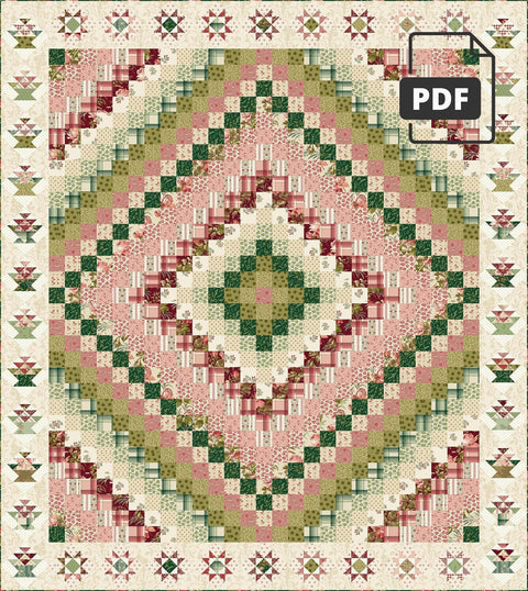 NEW Andover Joy Holiday Floral Edyta Sitar Laundry Basket Quilts LBQ Cream Red Tan Green Beige Layer Cake Fabric Bundle