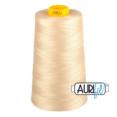 AURIFIL FORTY3 Cone 2312 Ermine Beige Egyptian Mako Cotton 40 40/3 Weight Wt Triple Ply 3000 Meters 3280 Yards Quilt Cotton Quilting Thread