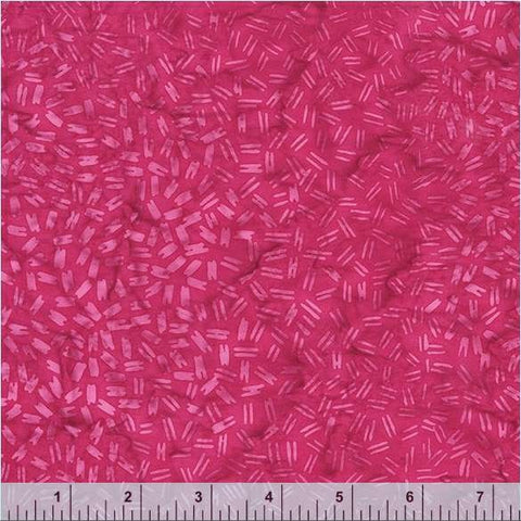 BTHY Anthology Grove Magenta Pink Batik Medium Pink Marbled Watercolors Batik Cotton Batik Fabric 1/2 Yard