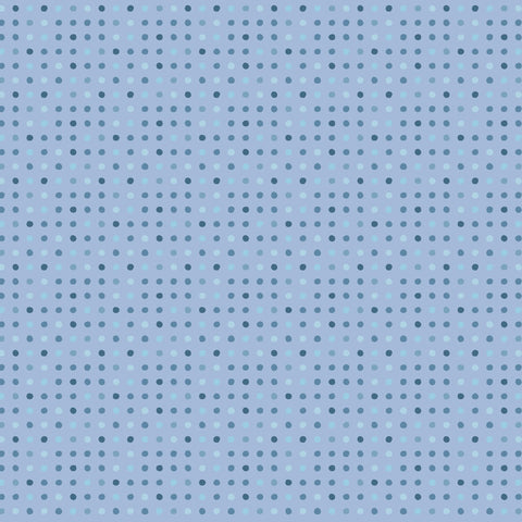 Poppie Cotton Seeing Spots Polka Dot Aqua Blue Pink Green Yellow Shabby Chic Cottage Fabric 9 FQ Fat Quarter Bundle