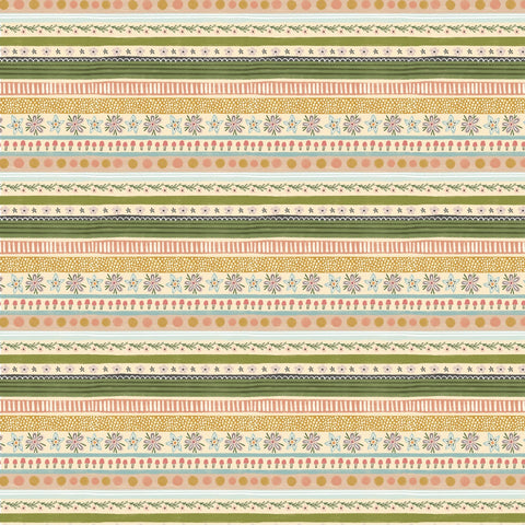 Poppie Cotton Cottage Charm Aqua Blue Pink Green Yellow Shabby Chic Floral 2.5 in Fabric Strips Jelly Roll 42 Pcs