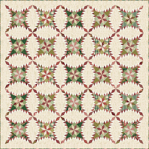 NEW Andover Joy Holiday Floral Edyta Sitar Laundry Basket Quilts LBQ Cream Red Green Beige 33 Fat Quarter FQ Fabric Bundle