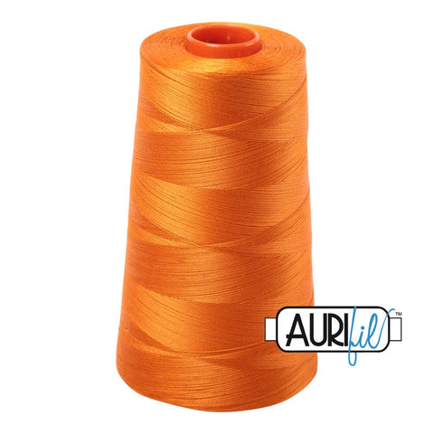 AURIFIL Cone 1133 Bright Orange Pumpkin Mako Cotton 50 Weight Wt 5900 Meters 6452 Yards Quilt Cotton Quilting Thread