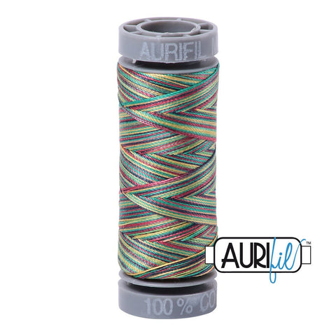 AURIFIL 3817 Marrakesh Rainbow Variegated MAKO 28 Weight Wt 100m 109y Pink Blue Yellow Green Rainbow Spool Quilt Cotton Quilting Thread