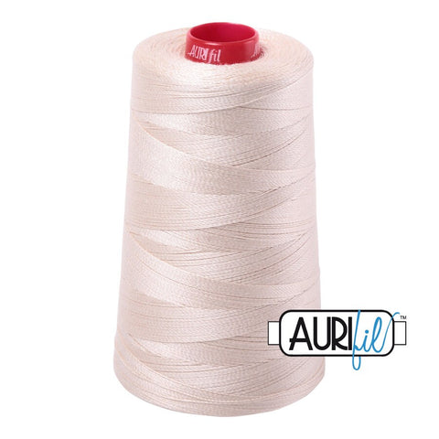 AURIFIL Cone 2000 Light Sand Beige Egyptian Mako Cotton 12 Weight Wt 1750 Meters 1914 Yards Quilt Cotton Quilting Thread