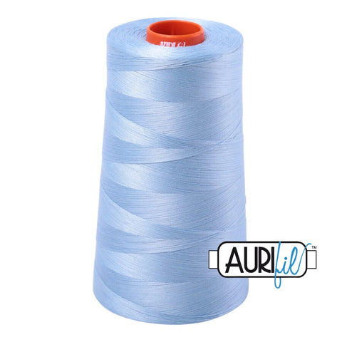 AURIFIL Cone 2715 Robins Egg Blue Egyptian Mako Cotton 50 Weight Wt 5900 Meters 6452 Yards Quilt Cotton Quilting Thread