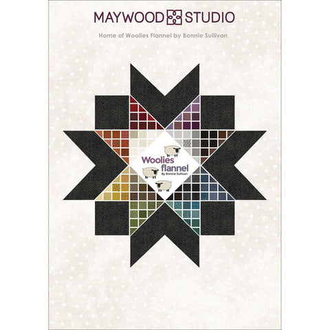 Maywood Woolies Teal Purple Black Quarter Yard 9 Inches by Width of Fabric Set Cotton Flannel Fabric 1 Yards Total Yardage