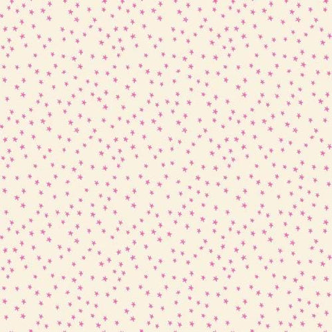 BTY NEW Moda Ruby Star Society RSS Starry Mini Natural Neon Pink Stars on Cream Alexia Abegg Cotton Fabric Yard RS4110-22