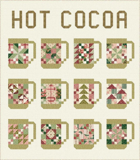 Hot Cocoa Pattern Laundry Basket Quilts Quilt Pattern 55 x 63