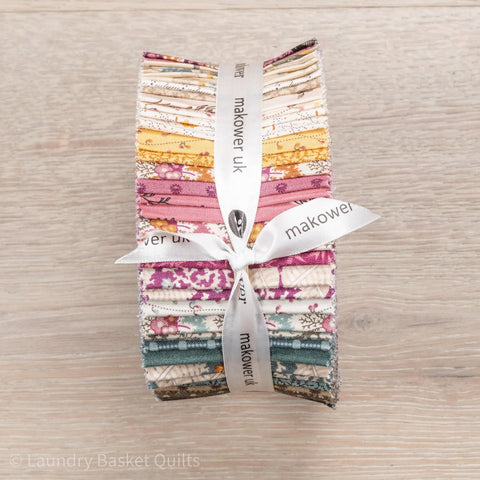 NEW Andover English Garden Floral Edyta Sitar Laundry Basket Quilts LBQ Cream Purple Gold Blue Jelly Roll Fabric Bundle