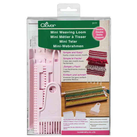 Clover Mini Weaving Loom Double For Weaving Mini Projects with Aurifil Lana Wool Thread CLO3177