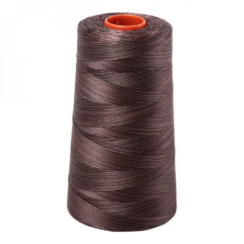 AURIFIL Variegated Cone 4671 Mocha Mousse Brown Black Egyptian Mako Cotton 50 Weight Wt 5900 Meters 6452 Yards Quilt Cotton Quilting Thread