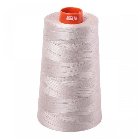 AURIFIL Cone 6711 Pewter Beige Grey Gray Egyptian Mako Cotton 50 Weight Wt 5900 Meters 6452 Yards Quilt Cotton Quilting Thread