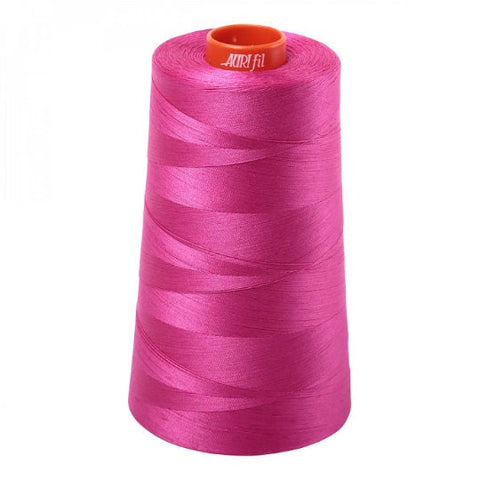 AURIFIL Cone 4020 Fuchsia Magenta Hot Pink Egyptian Mako Cotton 50 Weight Wt 5900 Meters 6452 Yards Quilt Cotton Quilting Thread