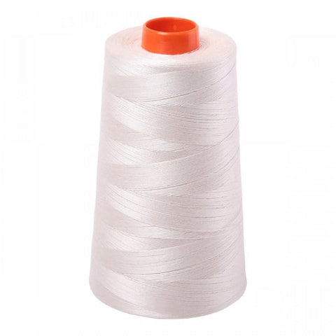 AURIFIL Cone 2309 Silver White Egyptian Mako Cotton 50 Weight Wt 5900 Meters 6452 Yards Quilt Cotton Quilting Thread