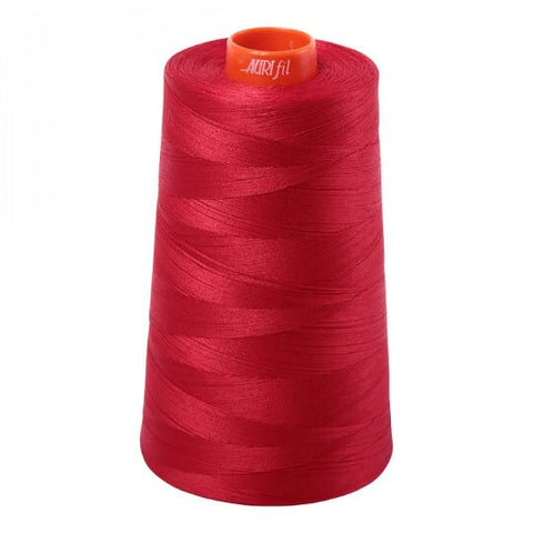 AURIFIL Cone 2250 Patriotic Red Crimson Egyptian Mako Cotton 50 Weight Wt 5900 Meters 6452 Yards Quilt Cotton Quilting Thread