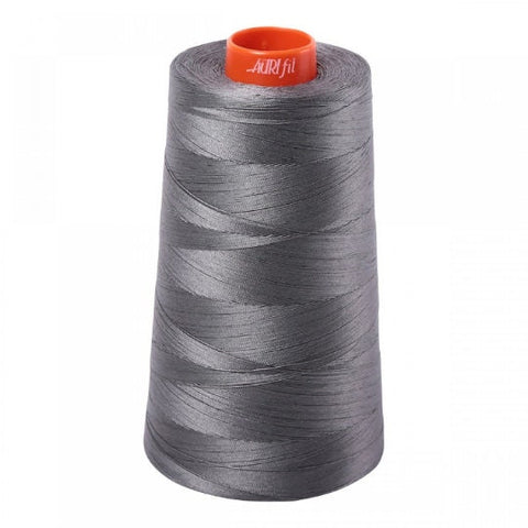 AURIFIL Cone 5004 Grey Smoke Egyptian Mako Cotton 50 Weight Wt 5900 Meters 6452 Yards Quilt Cotton Quilting Thread