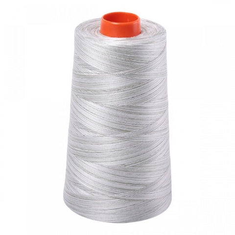 AURIFIL Variegated Cone 4060 Silver Moon Egyptian Mako Cotton 50 Weight Wt 5900 Meters 6452 Yards Light Grey Quilt Cotton Quilting Thread