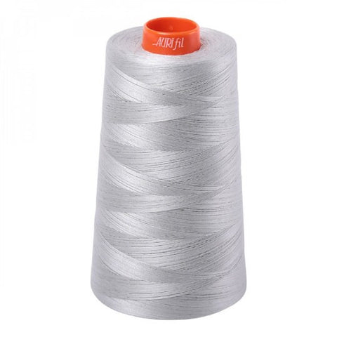 AURIFIL Cone 6726 Airstream Gray Grey Egyptian Mako Cotton 50 Weight Wt 5900 Meters 6452 Yards Quilt Cotton Quilting Thread