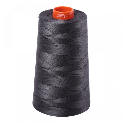 AURIFIL Cone 2630 Dark Pewter Charcoal Grey Gray Egyptian Mako Cotton 50 Weight Wt 5900 Meters 6452 Yards Quilt Cotton Quilting Thread