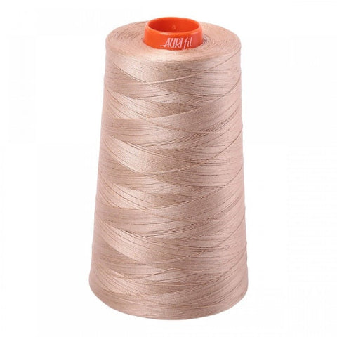 AURIFIL Cone 2314 Beige Sand Skin Tone Egyptian Mako Cotton 50 Weight Wt 5900 Meters 6452 Yards Quilt Cotton Quilting Thread