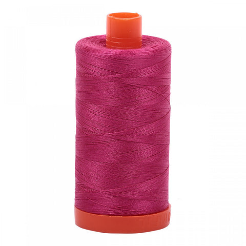 AURIFIL 1100 Red Plum Fuchsia Pink MAKO 50 weight Wt 1300m 1422y Spool Quilt Cotton Quilting Thread