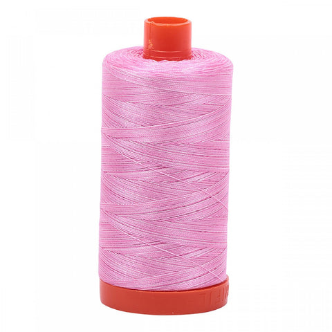 AURIFIL Variegated 3660 Bubblegum MAKO 50 Weight Wt 1300m 1422y Taffy Pink White Spool Quilt Cotton Quilting Thread