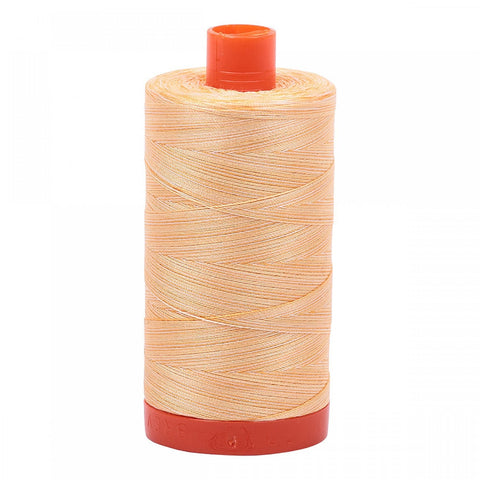 AURIFIL Variegated 3920 Golden Glow MAKO 50 Weight Wt 1300m 1422y Yellow Orange White Spool Quilt Cotton Quilting Thread