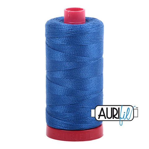 AURIFIL 2735 Medium Blue MAKO 12 Weight Wt 350M 356Yd Spool Quilt Cotton Quilting Thread