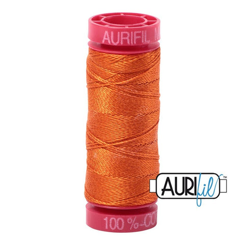 AURIFIL 2235 Orange MAKO 12 Weight Wt 54 Yards Spool Quilt Cotton Quilting Thread