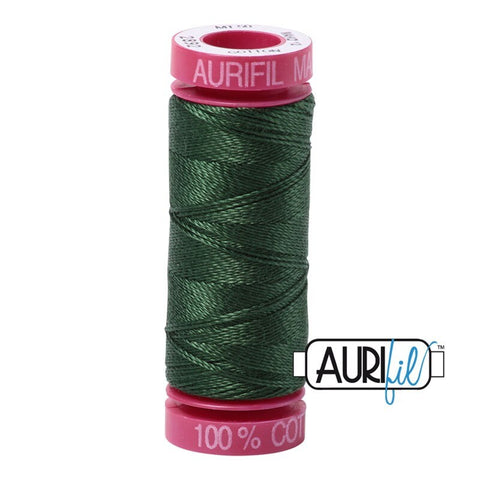 AURIFIL 2892 Pine Green MAKO 12 Weight Wt 54 Yards Spool Quilt Cotton Quilting Thread