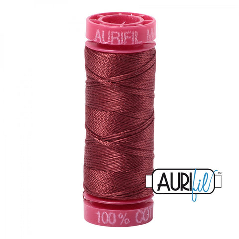 AURIFIL 2345 Raisin MAKO 12 Weight Wt 54 Yards Spool Quilt Cotton Quilting Thread