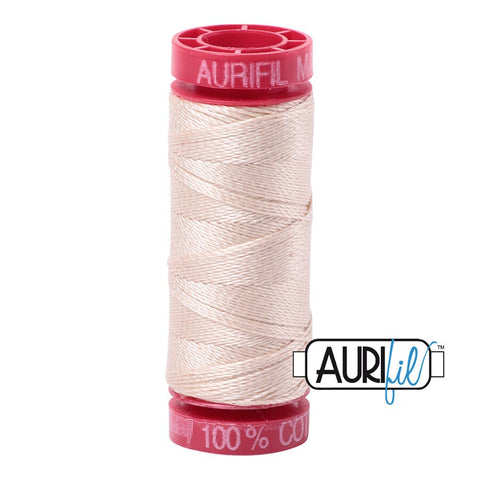 AURIFIL 2000 Light Sand Mako 12 Weight Wt 50M 54 Yards Spool Quilt Cotton Quilting Thread