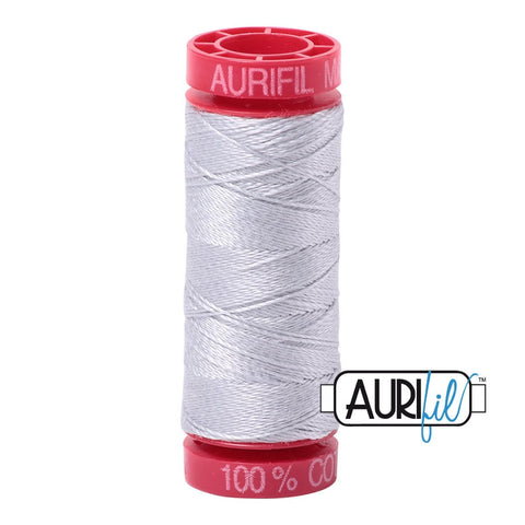 AURIFIL 2600 Dove Grey Gray Mako 12 Weight Wt 50M 54 Yards Spool Quilt Cotton Quilting Thread