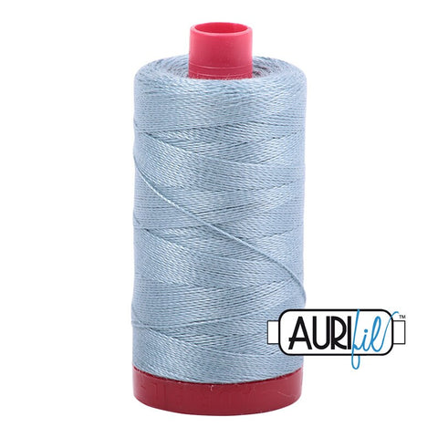 AURIFIL 5008 Sugar Paper Blue MAKO 12 Weight Wt 350M 356Yd Spool Quilt Cotton Quilting Thread