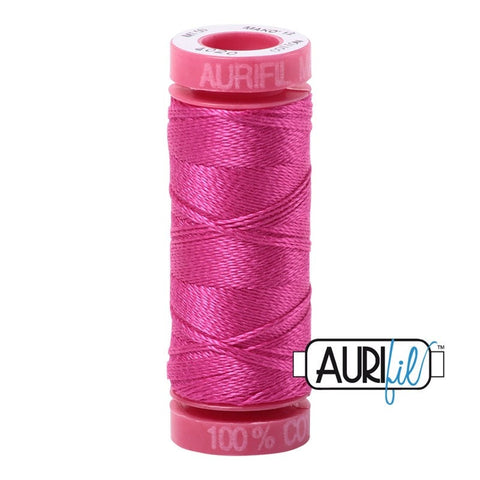 AURIFIL 4020 Fuchsia Pink MAKO 12 Weight Wt 54 Yards Spool Quilt Cotton Quilting Thread