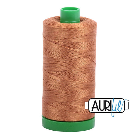 AURIFIL 2335 Light Cinnamon MAKO 40 Weight Wt 1000m 1094y Spool Quilt Cotton Quilting Thread