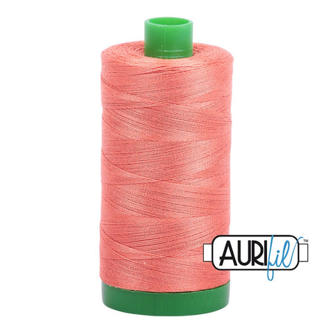 AURIFIL 2225 Salmon MAKO 40 Weight Wt 1000m 1094y Quilt Cotton Quilting Thread